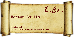 Bartus Csilla névjegykártya