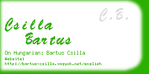 csilla bartus business card